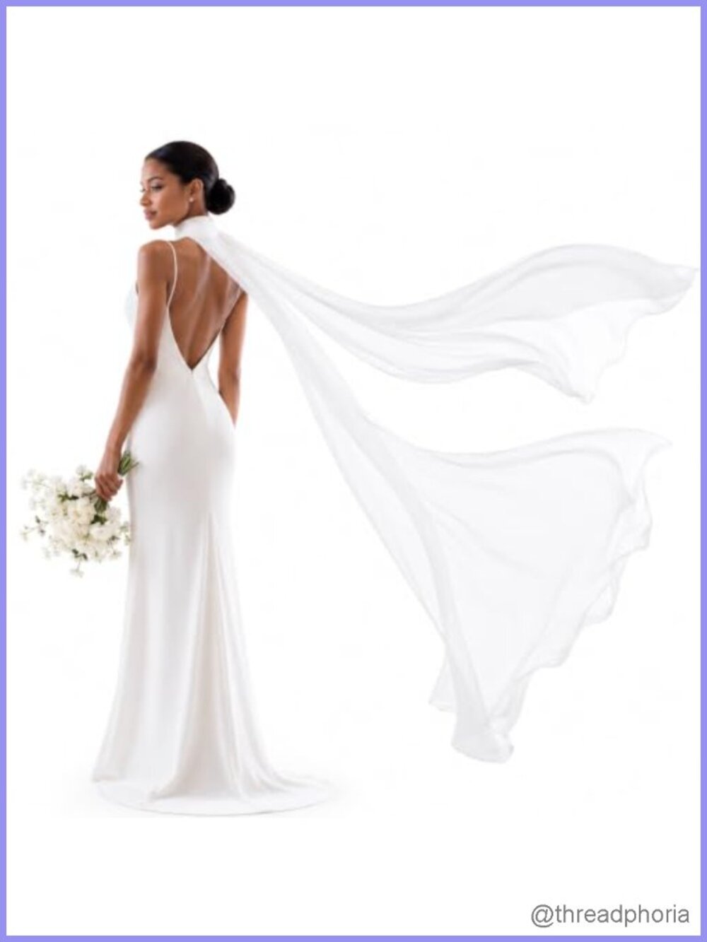 Long Chiffon Bridal Neck Scarf Sheer Tulle Wedding Wrap Shawl